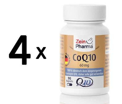 4 x Coenzyme Q10, 60mg - 90 caps