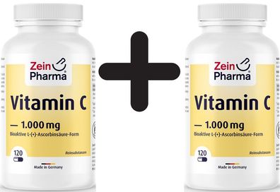 2 x Vitamin C, 1000mg - 120 caps