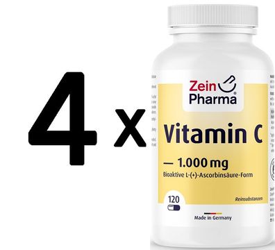 4 x Vitamin C, 1000mg - 120 caps