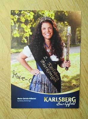 Karlsberg Bierkönigin Marie-Christin Wilhelmi - handsigniertes Autogramm!!