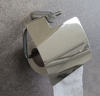 Mindora Toilettenpapierhalter mit Deckel Messing verchromt LimitedEdition
