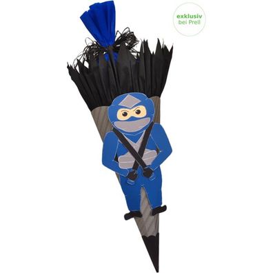 Schultüte Bastelset Ninja blau