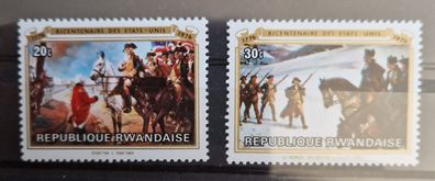 Ruanda - MiNr. 783-84 - 200 Jahre Unabhängigkeit der Vereinigten Staaten von Amerika