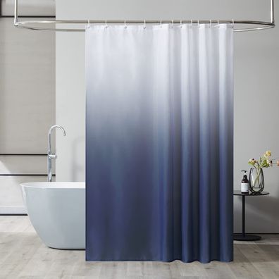 Schimmelfester Duschvorhang: Maschinenwaschbar Polyester 180x200cm Marineblau