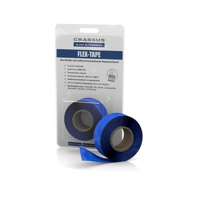 Crassus Flex-Tape 25mmx3,5mx0,7mm, selbstverschw., blau CRA70601