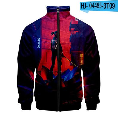 Blade Runner Black Lotus Strickjacke Sweatshirt mit Stehkragen Teenager Zip Hoodie