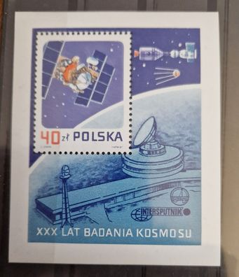 Polen - Block 105 - 30 Jahre Weltraumfahrt