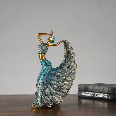 Pfau-Tänzerin-Ornamente: Weibliche Tänzer-Statue, Kunsthandwerk, Desktopdekoration