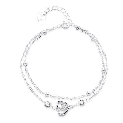 Damenarmband Doppelkette, Muttertag-Geburtstagsgeschenk-Armband