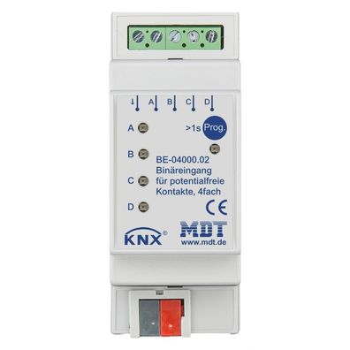 MDT technologies Binäreingang KNX REG 2TE LED 4f Bussystem KNX mit LED-Anzeige ...