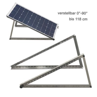 Halterung für Solarpanel bis 72cm (Set) Photovoltaik Solarmodul 0°-90° Aufständerung