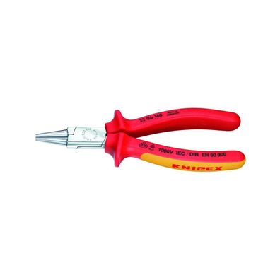 KNIPEX Rundzange 160mm 1000V 1Komp VDE Schutzisoliert 1000V VDE geprüft 2206160