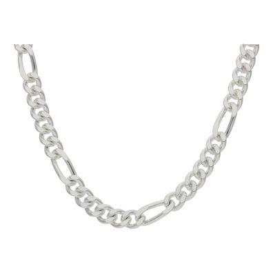 JuwelmaLux Halskette Figaro diamantiert 925/000 Sterling Silber JL50-05-0062