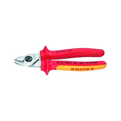 KNIPEX Kabelschere mech. Einhand Ø15mm 50qmm L165mm isol VDE geprüft 9516165