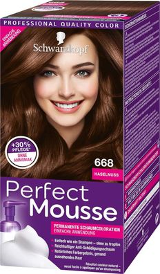 Schwarzkopf Perfect Mousse Permanente Schaumcoloration 668 Haselnuss 1-er Pack