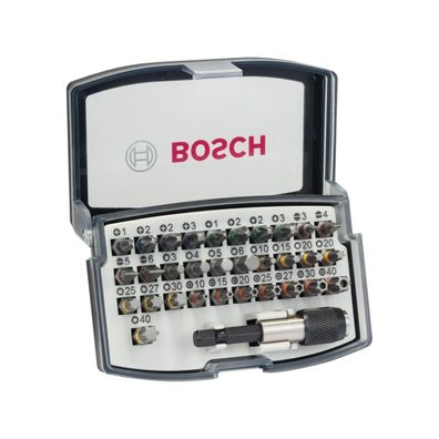 BOSCH Bit-Set 32St Magnethalter 3xPH 4xPZ 8xTX 4xSchlitz mit Magnethalter 2607017319