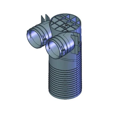 Helios Decken-/ Wandkasten Ventilanschl. DN125 FRS-DWK2-75/125