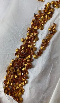 Swarovski® Chaton Vintage Topaz Gold Foiled PP29