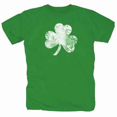 Kleeblatt Irish Retro T-Shirt Great Britain Irland IRL Ireland S-3XL grün
