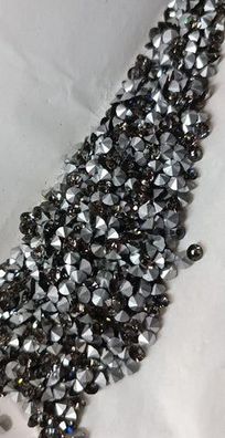 Swarovski® Chaton Vintage Black Diamond Silver Foiled PP27