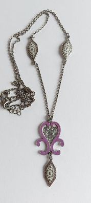 6972 Vintage Enamel Necklace 68cm