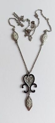 6971 Vintage Enamel Necklace 68cm