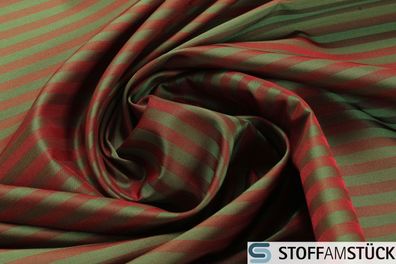 Stoff Polyester Taft Streifen grün rot breit JAB Anstoetz 9-7689-035