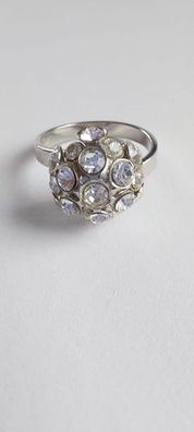 9897 Vintage Ring made with Swarovski Kristallen 12mm
