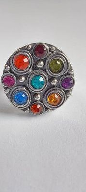 9880 Vintage Ring made with Swarovski Kristallen 20mm