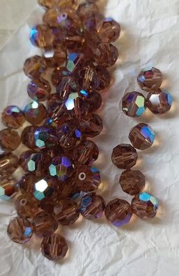 Swarovski® Beads Facet Light Colorado Topaz Dark Aurore Boreale 8mm