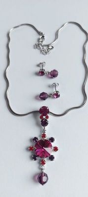 6968 Vintage Jewelry Set made with Swarovski Kristallen 40cm