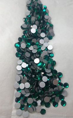 Swarovski® Nail Crystals Vintage Flat Rund Emerald SS20