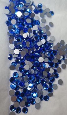 Swarovski® Nail Crystals Vintage Flat Rund Sapphire SS20