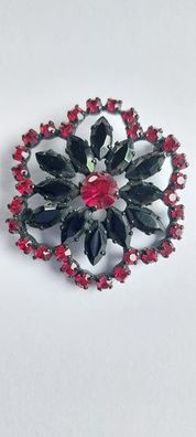 8977 Vintage Flower Brosche made with Swarovski Kristallen 40mm