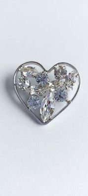 8968 Vintage Heart Brosche made with Swarovski Kristallen 33mm