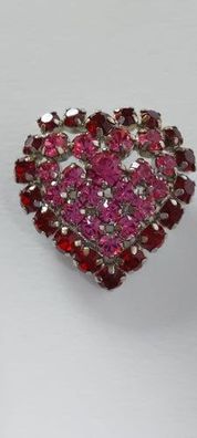 8966 Vintage Heart Brosche made with Swarovski Kristallen 30mm