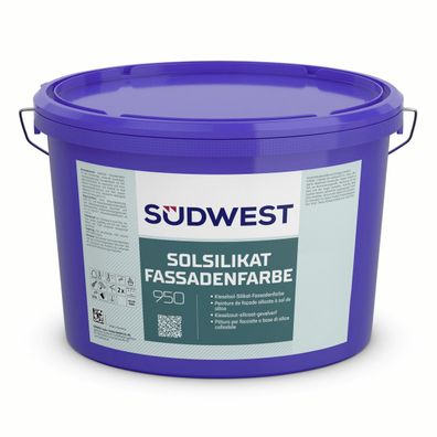 Südwest SolSilikat Fassadenfarbe 12,5 Liter 9110 Weiß