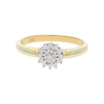 JuwelmaLux Ring 333/000 (8 Karat) Gold und Weißgold mit Brillanten JL30-...