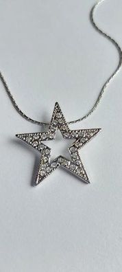 6940 Vintage Star Necklace mit Swarovski Crystals 38cm
