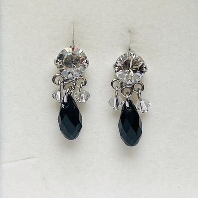 3976 Vintage Earring mit Swarovski Crystals & Beads 35mm