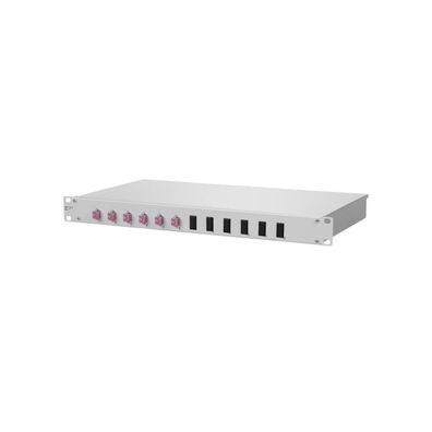 BTR Netcom LWL-Patchpanel 6f 1HE LC-D 482,6mm(19) 1HE OM4 mit Pigtails max 24f