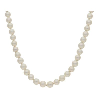 Juwelmalux Perlenkette 585/000 (14 Karat) Gold mit Akoya Zuchtperle ...
