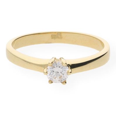 JuwelmaLux Ring Gelbgold 585er 14 Karat JL30-07-0015 - Größe: 54