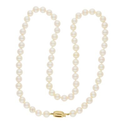 JuwelmaLux Perlenkette 585/000 (14 Karat) Gelbgold mit Akoya Zuchtperle ...