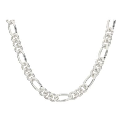 JuwelmaLux Halskette Figaro diamantiert 925/000 Sterling Silber JL50-05-0058
