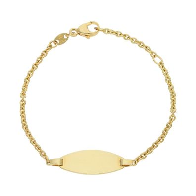 JuwelmaLux ID- Armband 585/000 (14 Karat) Gold JL15-03-0161 - Länge : 14 cm