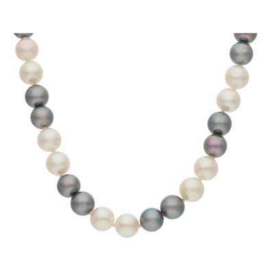 JuwelmaLux Perlenkette 925/000 Sterling Silber mit Akoya Zuchtperle ...