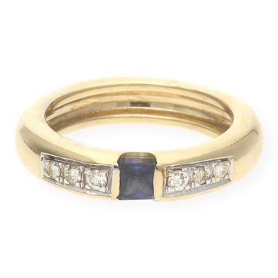 JuwelmaLux Ring JL30-07-0593 750/000 (18 Karat) Gold mit Saphir und ...