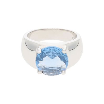 JuwelmaLux Ring 925/000 Sterling Silber mit synth. Zirkonia blau JL30-07...