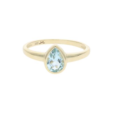 JuwelmaLux Ring 333/000 (8 Karat) Gold echter Blautopas JL39-07-0478 - ...